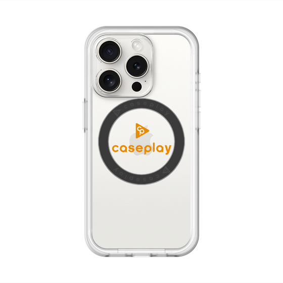スリムプロテクションプレミアムケース with MagSafe［ オリジナル - caseplayロゴ - オレンジ/D ］
