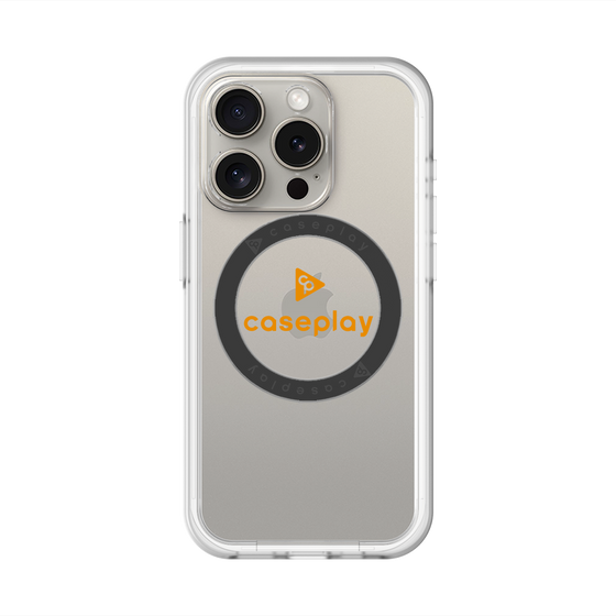 スリムプロテクションプレミアムケース with MagSafe［ オリジナル - caseplayロゴ - オレンジ/D ］
