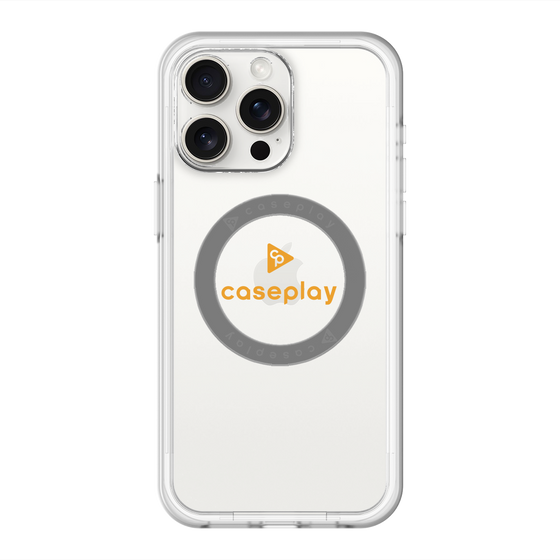スリムプロテクションプレミアムケース with MagSafe［ オリジナル - caseplayロゴ - オレンジ/D ］