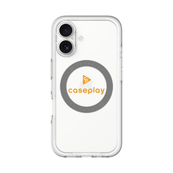 スリムプロテクションプレミアムケース with MagSafe［ オリジナル - caseplayロゴ - オレンジ/D ］