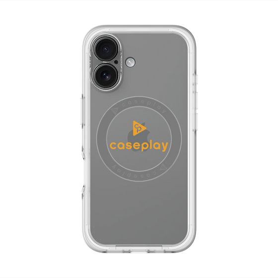 スリムプロテクションプレミアムケース with MagSafe［ オリジナル - caseplayロゴ - オレンジ/D ］