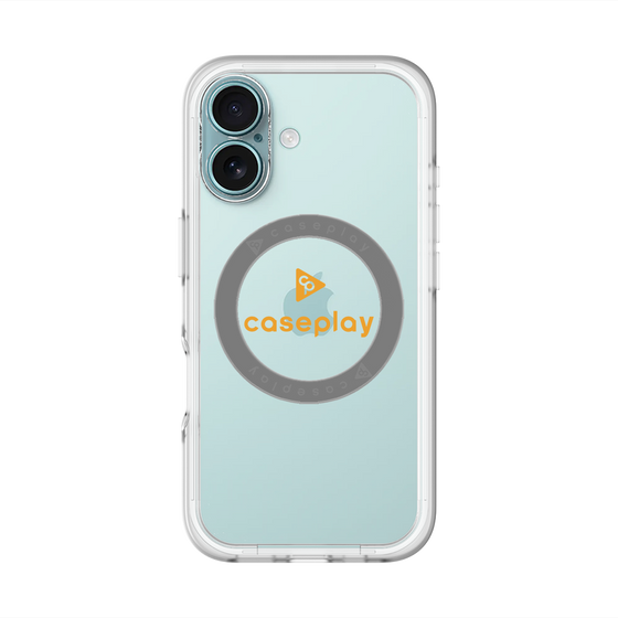 スリムプロテクションプレミアムケース with MagSafe［ オリジナル - caseplayロゴ - オレンジ/D ］