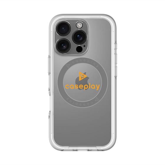 スリムプロテクションプレミアムケース with MagSafe［ オリジナル - caseplayロゴ - オレンジ/D ］
