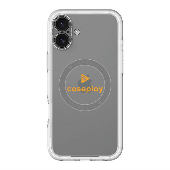 スリムプロテクションプレミアムケース with MagSafe［ オリジナル - caseplayロゴ - オレンジ/D ］