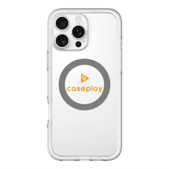 スリムプロテクションプレミアムケース with MagSafe［ オリジナル - caseplayロゴ - オレンジ/D ］