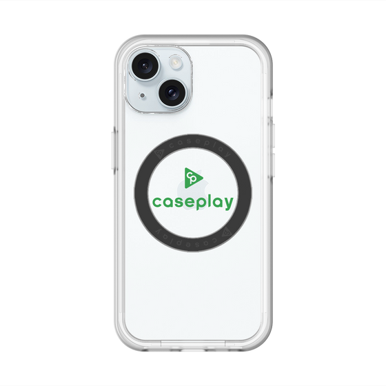 スリムプロテクションプレミアムケース with MagSafe［ オリジナル - caseplayロゴ - グリーン/D ］