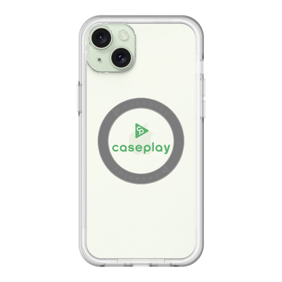 スリムプロテクションプレミアムケース with MagSafe［ オリジナル - caseplayロゴ - グリーン/D ］