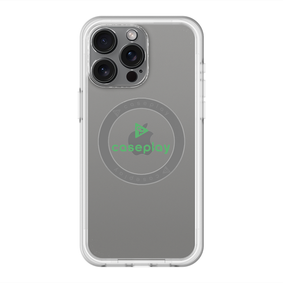 スリムプロテクションプレミアムケース with MagSafe［ オリジナル - caseplayロゴ - グリーン/D ］