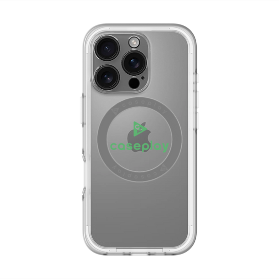 スリムプロテクションプレミアムケース with MagSafe［ オリジナル - caseplayロゴ - グリーン/D ］