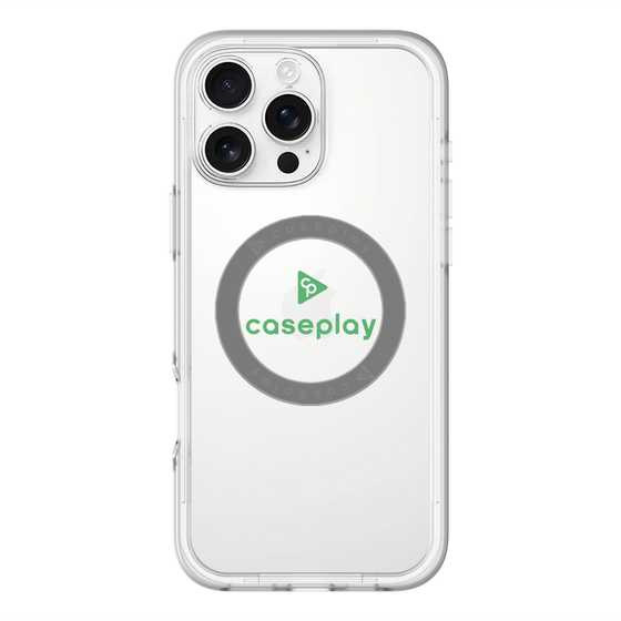 スリムプロテクションプレミアムケース with MagSafe［ オリジナル - caseplayロゴ - グリーン/D ］