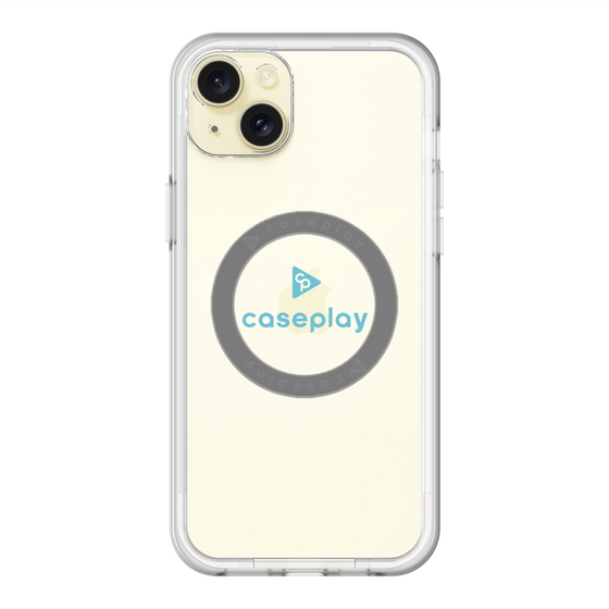 スリムプロテクションプレミアムケース with MagSafe［ オリジナル - caseplayロゴ - ライトブルー/D ］