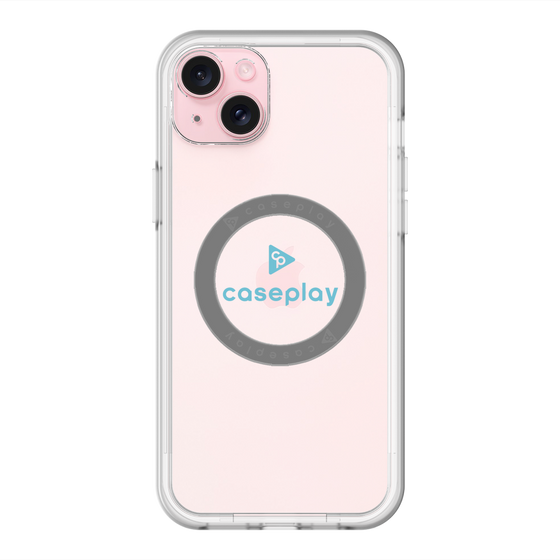 スリムプロテクションプレミアムケース with MagSafe［ オリジナル - caseplayロゴ - ライトブルー/D ］
