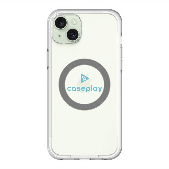 スリムプロテクションプレミアムケース with MagSafe［ オリジナル - caseplayロゴ - ライトブルー/D ］