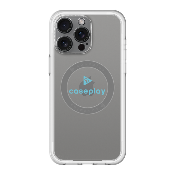 スリムプロテクションプレミアムケース with MagSafe［ オリジナル - caseplayロゴ - ライトブルー/D ］