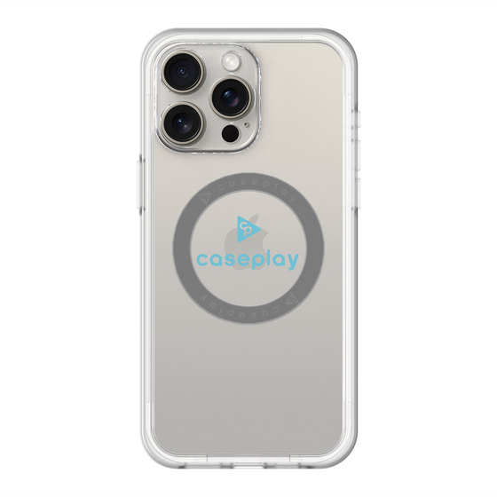 スリムプロテクションプレミアムケース with MagSafe［ オリジナル - caseplayロゴ - ライトブルー/D ］