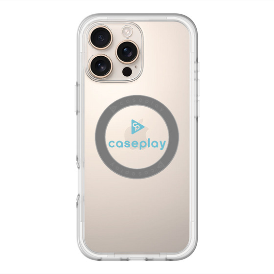 スリムプロテクションプレミアムケース with MagSafe［ オリジナル - caseplayロゴ - ライトブルー/D ］