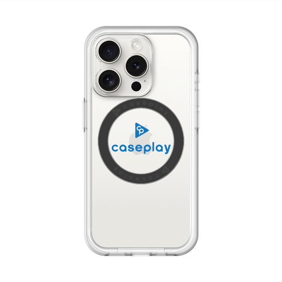スリムプロテクションプレミアムケース with MagSafe［ オリジナル - caseplayロゴ - ブルー/D ］
