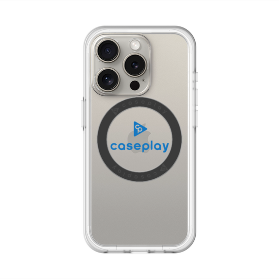 スリムプロテクションプレミアムケース with MagSafe［ オリジナル - caseplayロゴ - ブルー/D ］