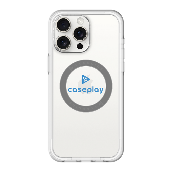 スリムプロテクションプレミアムケース with MagSafe［ オリジナル - caseplayロゴ - ブルー/D ］