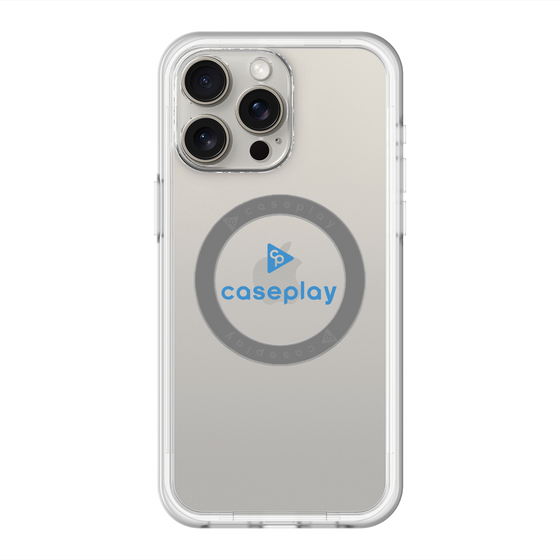 スリムプロテクションプレミアムケース with MagSafe［ オリジナル - caseplayロゴ - ブルー/D ］