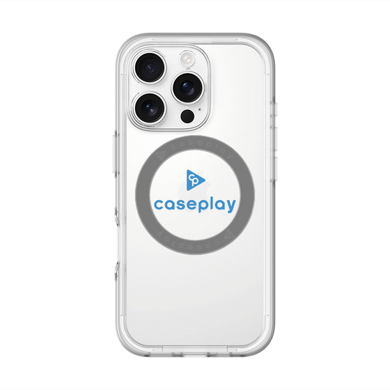 スリムプロテクションプレミアムケース with MagSafe［ オリジナル - caseplayロゴ - ブルー/D ］