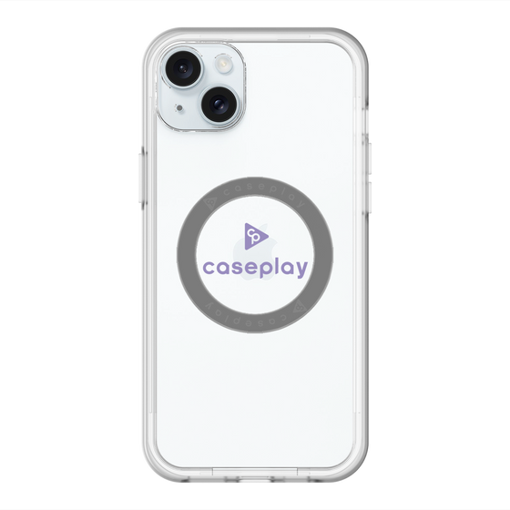 スリムプロテクションプレミアムケース with MagSafe［ オリジナル - caseplayロゴ - パープル/D ］