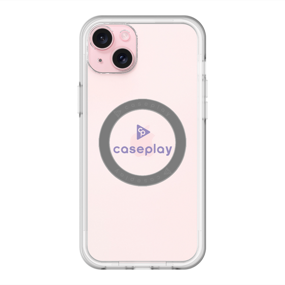 スリムプロテクションプレミアムケース with MagSafe［ オリジナル - caseplayロゴ - パープル/D ］