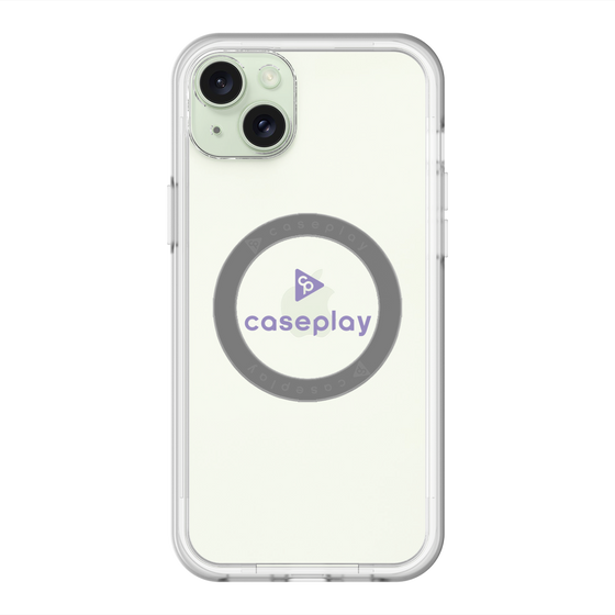 スリムプロテクションプレミアムケース with MagSafe［ オリジナル - caseplayロゴ - パープル/D ］