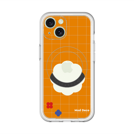 スリムプロテクションプレミアムケース with MagSafe［ Mod Deco - オリジナル - レトロオレンジ ］