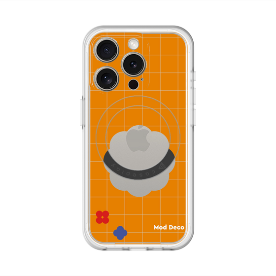 スリムプロテクションプレミアムケース with MagSafe［ Mod Deco - オリジナル - レトロオレンジ ］