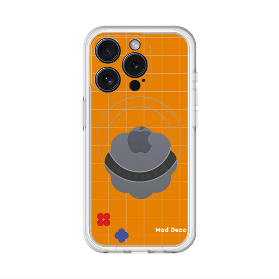 スリムプロテクションプレミアムケース with MagSafe［ Mod Deco - オリジナル - レトロオレンジ ］
