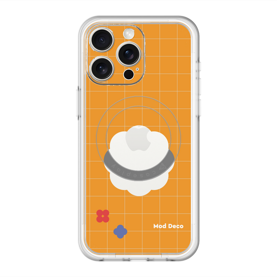 スリムプロテクションプレミアムケース with MagSafe［ Mod Deco - オリジナル - レトロオレンジ ］