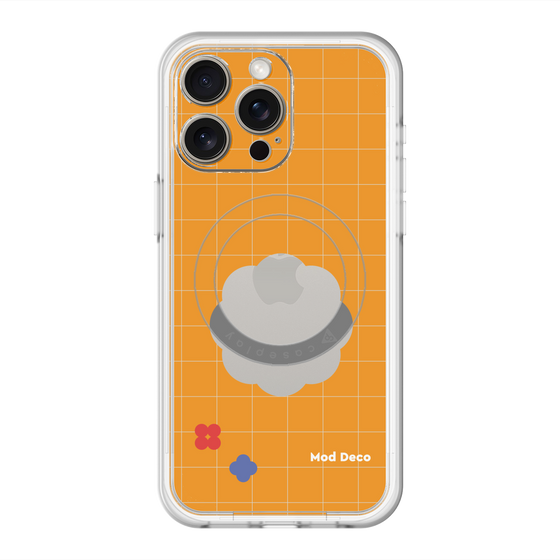 スリムプロテクションプレミアムケース with MagSafe［ Mod Deco - オリジナル - レトロオレンジ ］