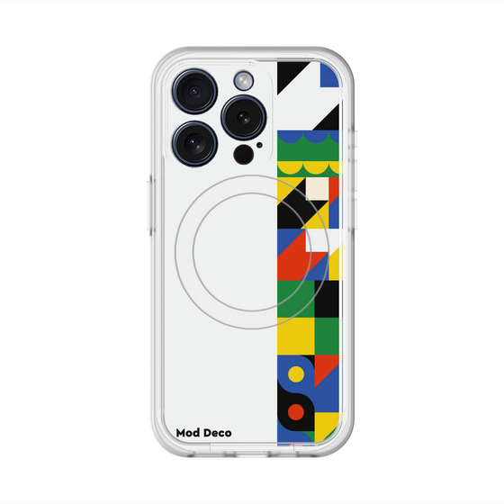 スリムプロテクションプレミアムケース with MagSafe［ Mod Deco - オリジナル - 幾何学模様/B ］