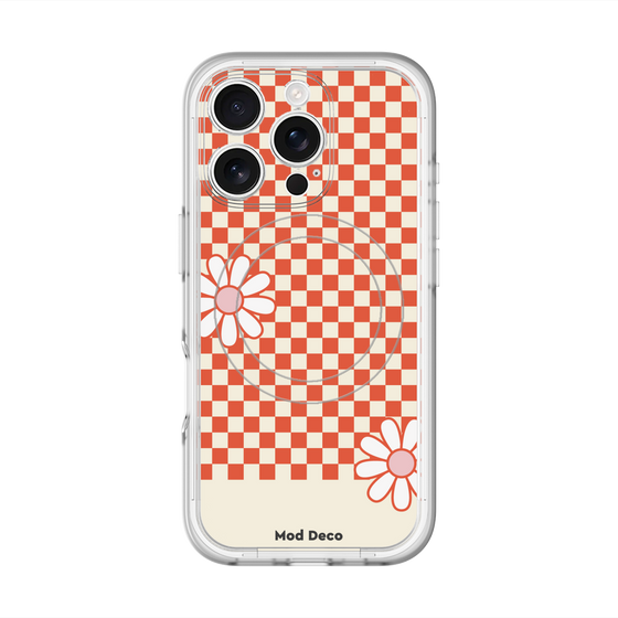 スリムプロテクションプレミアムケース with MagSafe［ Mod Deco - オリジナル - レトロフラワー ］