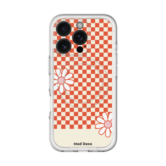 スリムプロテクションプレミアムケース with MagSafe［ Mod Deco - オリジナル - レトロフラワー ］