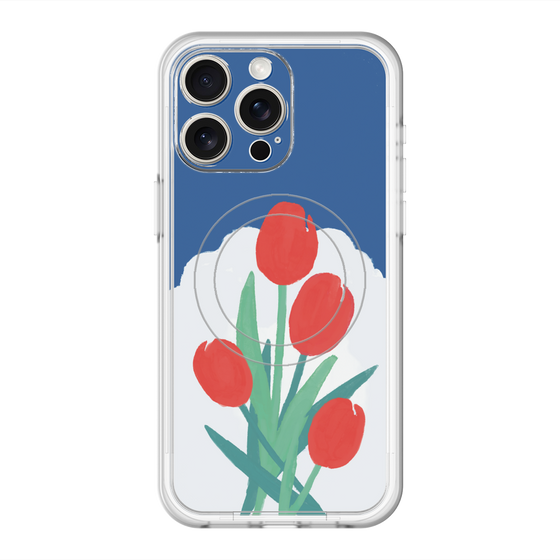 スリムプロテクションプレミアムケース with MagSafe［ Mod Deco - オリジナル - フラワー/A ］