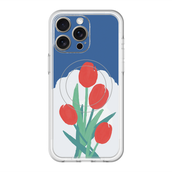 スリムプロテクションプレミアムケース with MagSafe［ Mod Deco - オリジナル - フラワー/A ］
