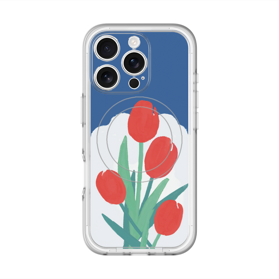 スリムプロテクションプレミアムケース with MagSafe［ Mod Deco - オリジナル - フラワー/A ］