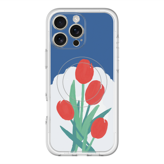 スリムプロテクションプレミアムケース with MagSafe［ Mod Deco - オリジナル - フラワー/A ］