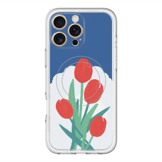 スリムプロテクションプレミアムケース with MagSafe［ Mod Deco - オリジナル - フラワー/A ］