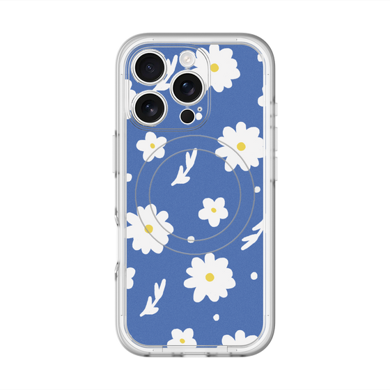 スリムプロテクションプレミアムケース with MagSafe［ Mod Deco - オリジナル - フラワー/B ］