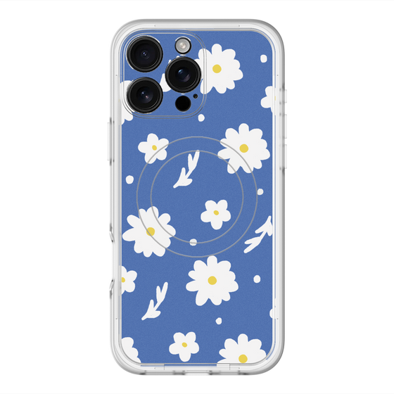 スリムプロテクションプレミアムケース with MagSafe［ Mod Deco - オリジナル - フラワー/B ］