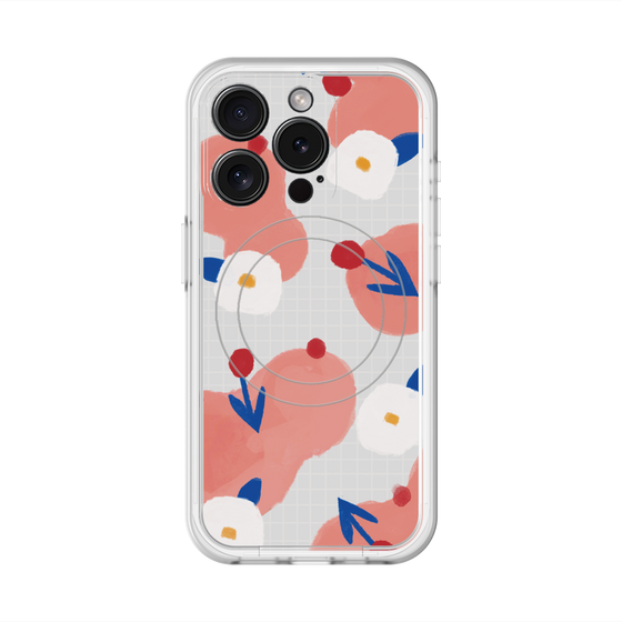 スリムプロテクションプレミアムケース with MagSafe［ Mod Deco - オリジナル - フラワー/C ］