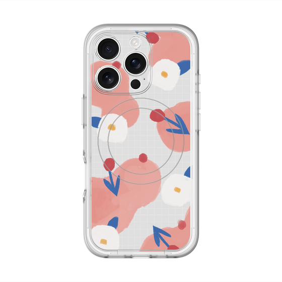 スリムプロテクションプレミアムケース with MagSafe［ Mod Deco - オリジナル - フラワー/C ］