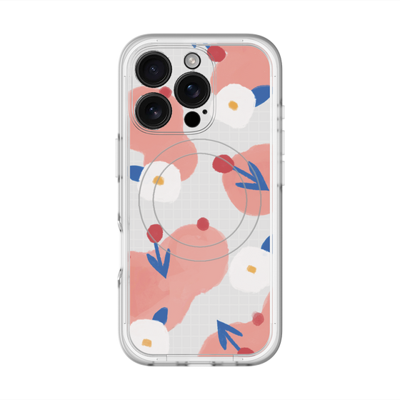 スリムプロテクションプレミアムケース with MagSafe［ Mod Deco - オリジナル - フラワー/C ］