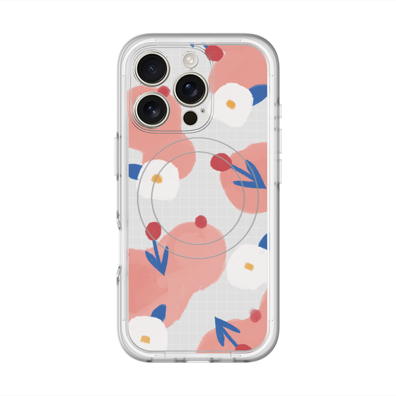 スリムプロテクションプレミアムケース with MagSafe［ Mod Deco - オリジナル - フラワー/C ］