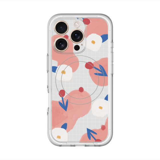 スリムプロテクションプレミアムケース with MagSafe［ Mod Deco - オリジナル - フラワー/C ］