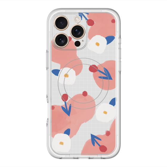 スリムプロテクションプレミアムケース with MagSafe［ Mod Deco - オリジナル - フラワー/C ］