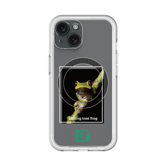スリムプロテクションプレミアムケース with MagSafe［ Green Future Project - Gliding tree frog ］